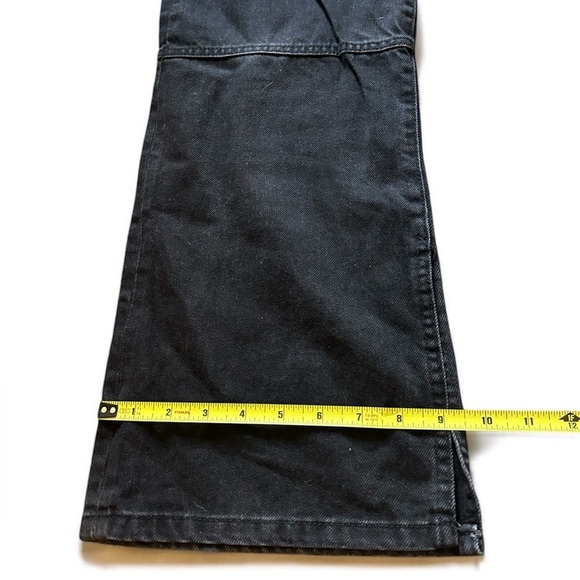 Zara Mid Waist Washed Black Denim Cargo Jeans US 6 - Picture 13 of 14